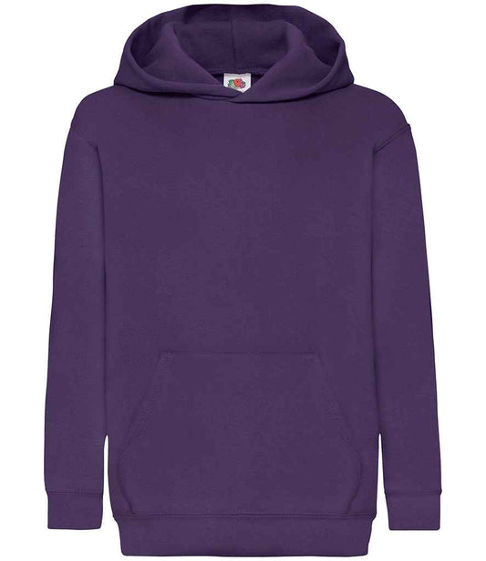 Fruit of the Loom SS14B Purple Front -  Ready to be Embroidered and Printed by Custard Workwear - Cheap Personalised and Customised Workwear in Nottinghamshire, Derbyshire and Leicestershire