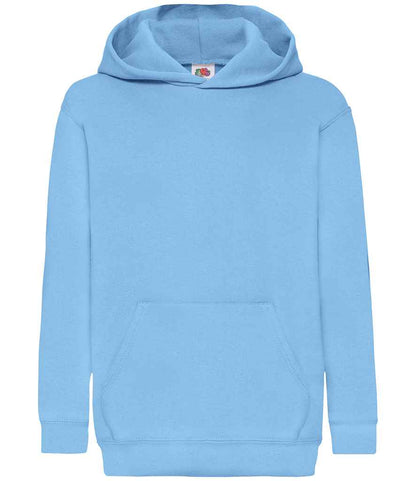 Fruit of the Loom SS14B Sky Blue Front -  Ready to be Embroidered and Printed by Custard Workwear - Cheap Personalised and Customised Workwear in Nottinghamshire, Derbyshire and Leicestershire