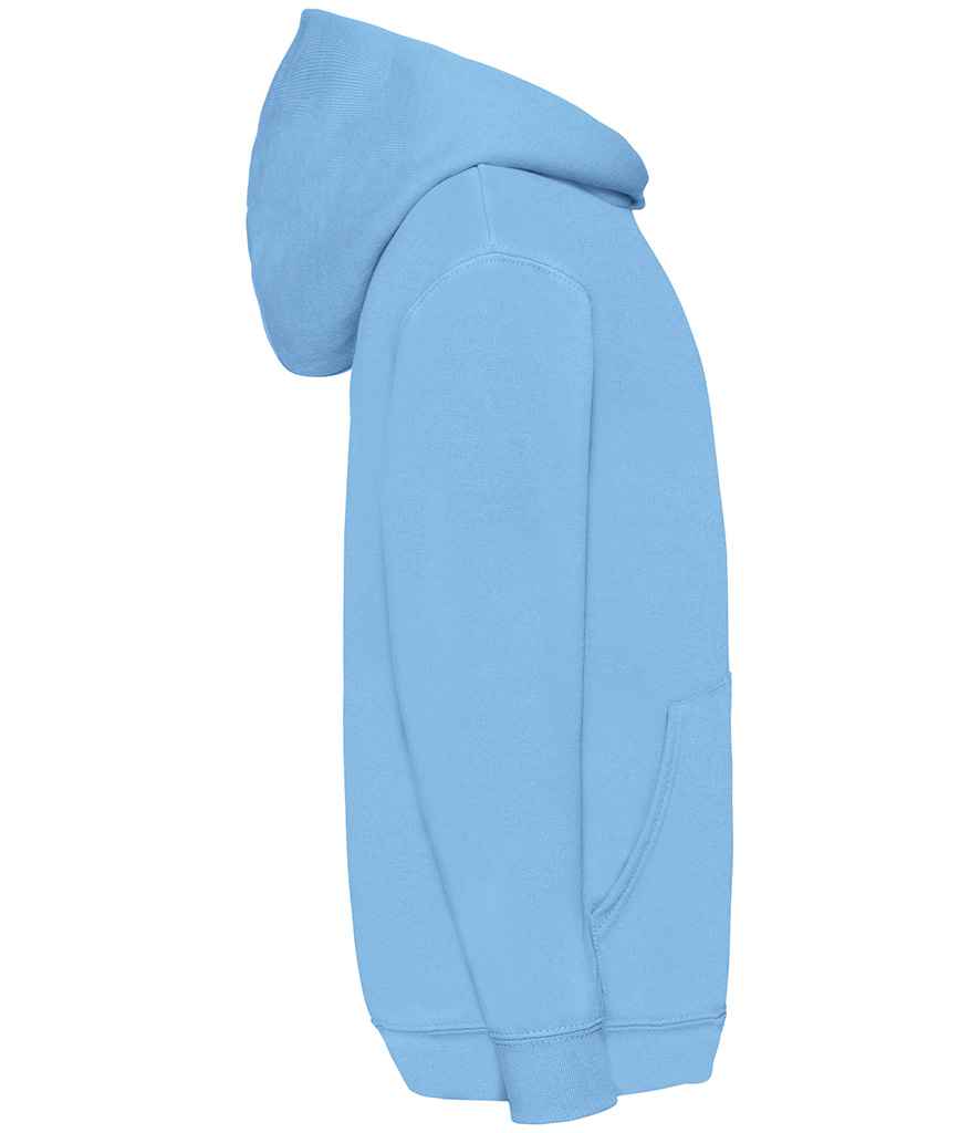 Fruit of the Loom SS14B Sky Blue Left -  Ready to be Embroidered and Printed by Custard Workwear - Cheap Personalised and Customised Workwear in Nottinghamshire, Derbyshire and Leicestershire