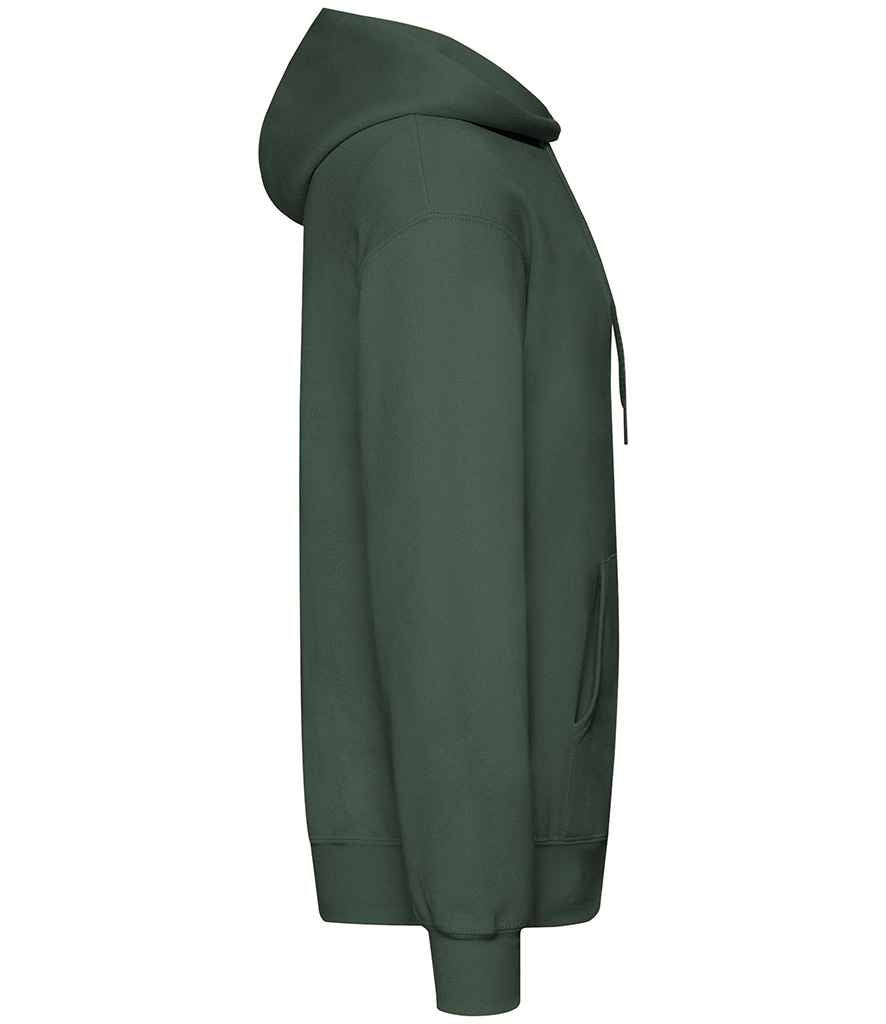 Fruit of the Loom SS14 Bottle Green Right -  Ready to be Embroidered and Printed by Custard Workwear - Cheap Personalised and Customised Workwear in Nottinghamshire, Derbyshire and Leicestershire