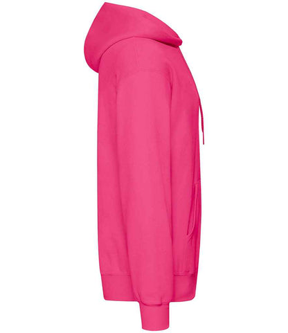 Fruit of the Loom SS14 Fuchsia Right -  Ready to be Embroidered and Printed by Custard Workwear - Cheap Personalised and Customised Workwear in Nottinghamshire, Derbyshire and Leicestershire