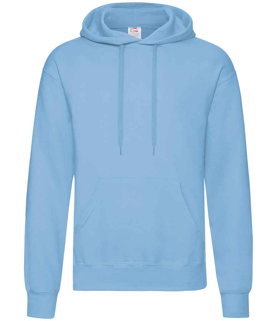 Fruit of the Loom SS14 Sky Blue Front -  Ready to be Embroidered and Printed by Custard Workwear - Cheap Personalised and Customised Workwear in Nottinghamshire, Derbyshire and Leicestershire