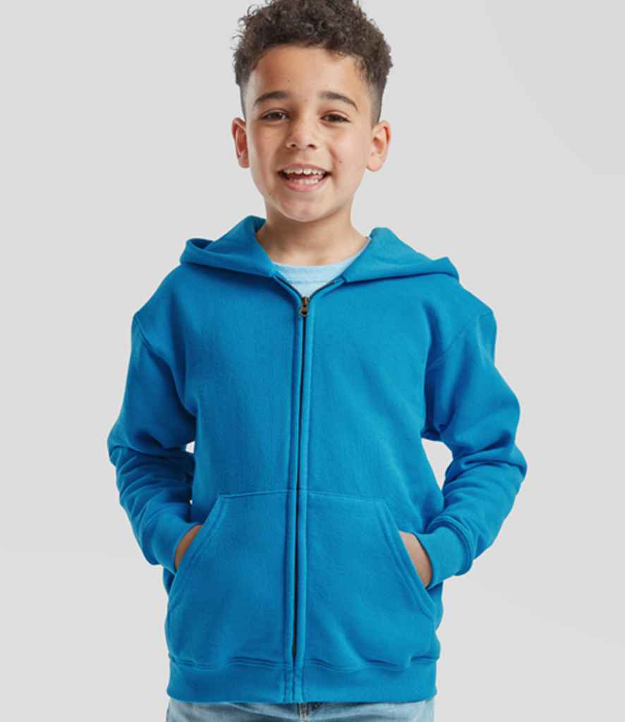 Fruit of the Loom SS16B Azure Model -  Ready to be Embroidered and Printed by Custard Workwear - Cheap Personalised and Customised Workwear in Nottinghamshire, Derbyshire and Leicestershire