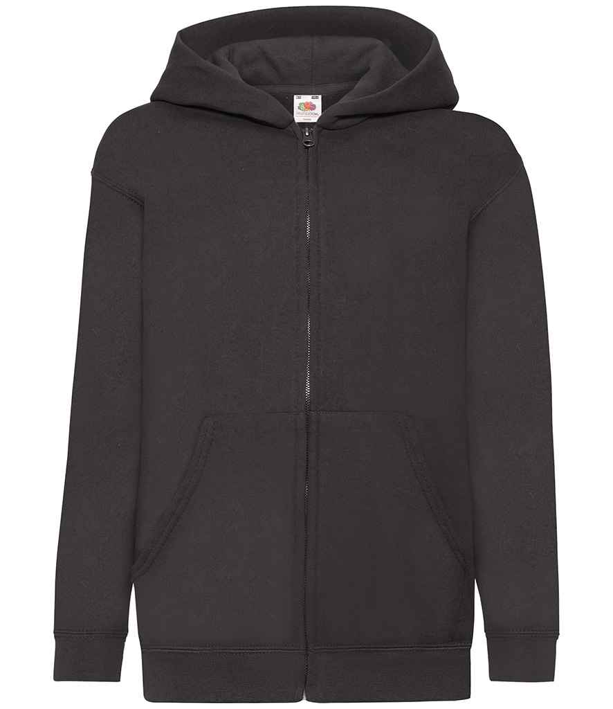 Fruit of the Loom SS16B Black Front -  Ready to be Embroidered and Printed by Custard Workwear - Cheap Personalised and Customised Workwear in Nottinghamshire, Derbyshire and Leicestershire
