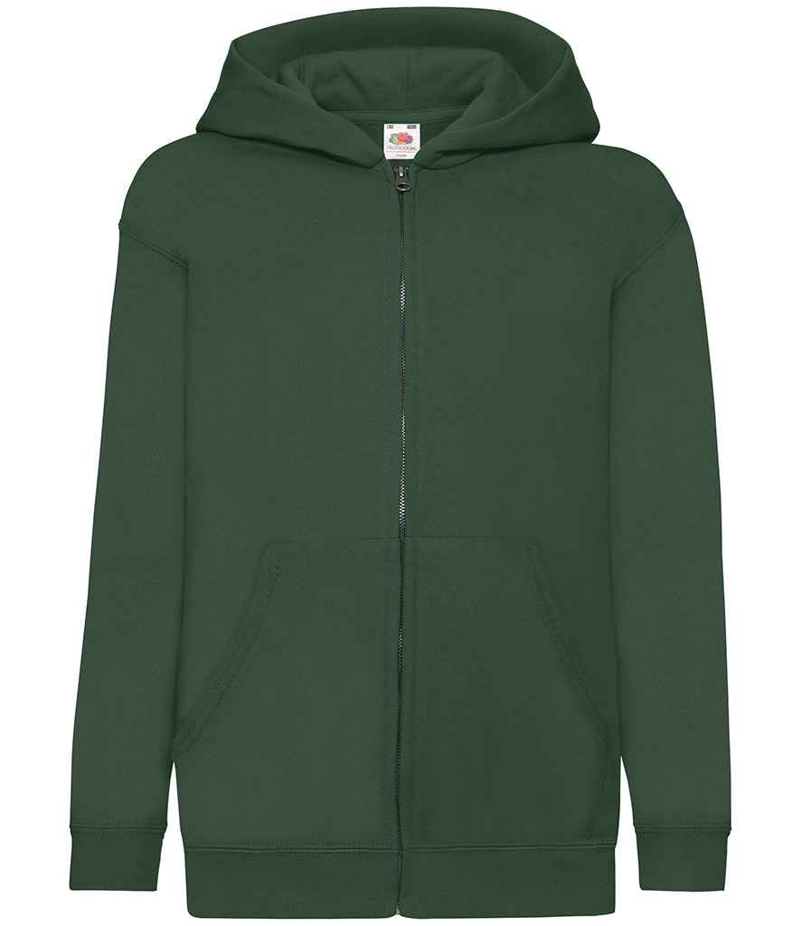 Fruit of the Loom SS16B Bottle Green Front -  Ready to be Embroidered and Printed by Custard Workwear - Cheap Personalised and Customised Workwear in Nottinghamshire, Derbyshire and Leicestershire