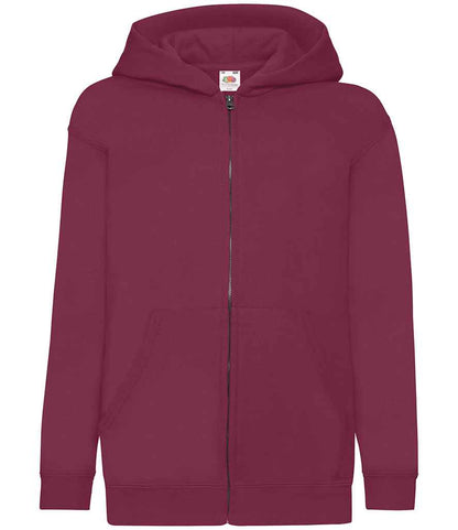 Fruit of the Loom SS16B Burgundy Front -  Ready to be Embroidered and Printed by Custard Workwear - Cheap Personalised and Customised Workwear in Nottinghamshire, Derbyshire and Leicestershire