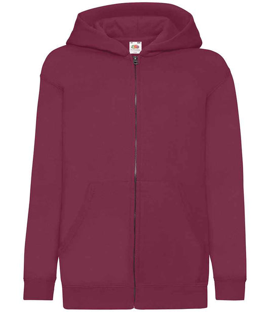 Fruit of the Loom SS16B Burgundy Front -  Ready to be Embroidered and Printed by Custard Workwear - Cheap Personalised and Customised Workwear in Nottinghamshire, Derbyshire and Leicestershire