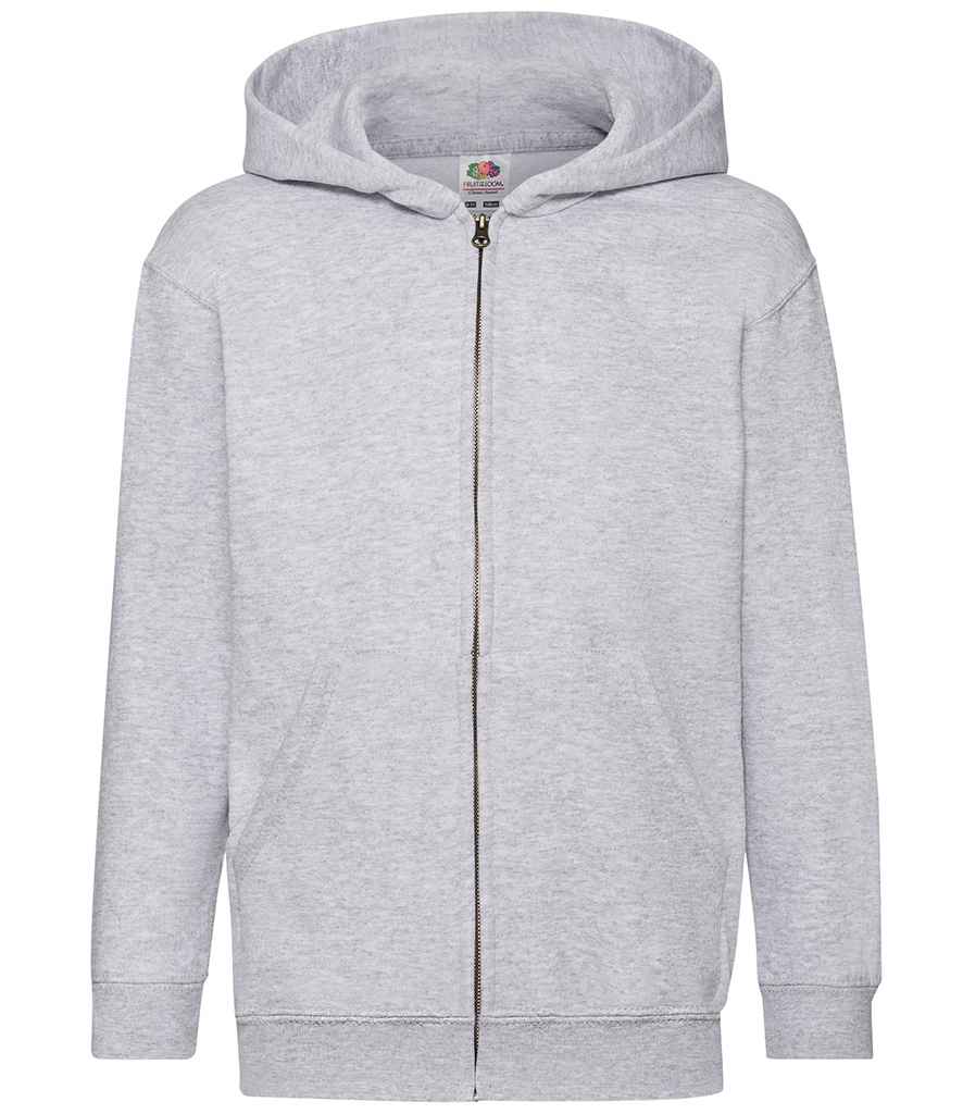 Fruit of the Loom SS16B Heather Grey Front -  Ready to be Embroidered and Printed by Custard Workwear - Cheap Personalised and Customised Workwear in Nottinghamshire, Derbyshire and Leicestershire