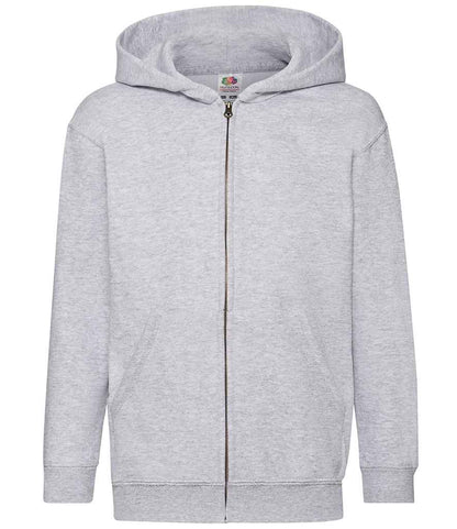 Fruit of the Loom SS16B Heather Grey Front -  Ready to be Embroidered and Printed by Custard Workwear - Cheap Personalised and Customised Workwear in Nottinghamshire, Derbyshire and Leicestershire