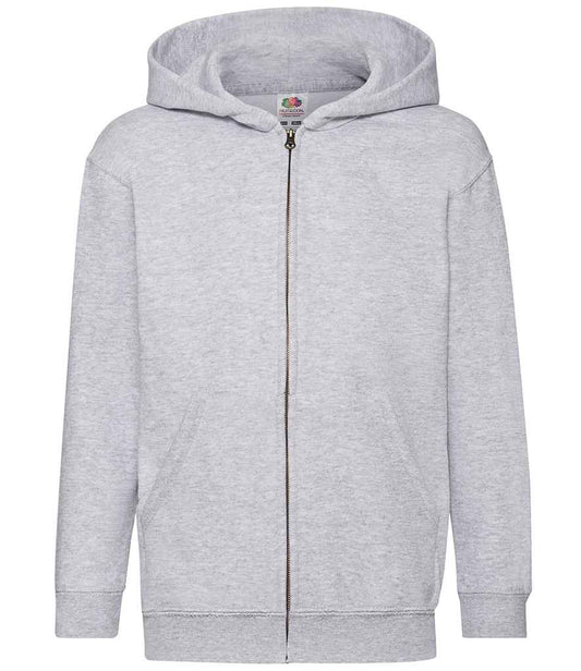 Fruit of the Loom SS16B Heather Grey Front -  Ready to be Embroidered and Printed by Custard Workwear - Cheap Personalised and Customised Workwear in Nottinghamshire, Derbyshire and Leicestershire