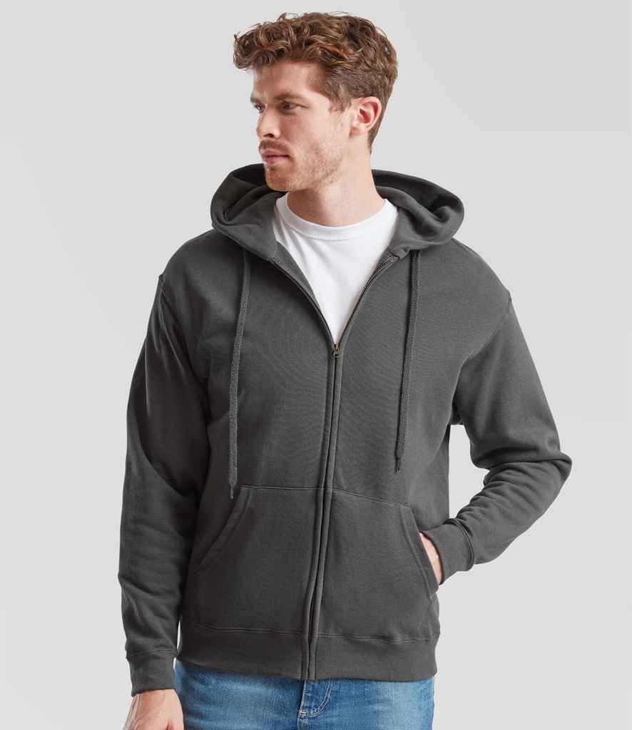 Fruit of the Loom SS16 Light Graphite Model -  Ready to be Embroidered and Printed by Custard Workwear - Cheap Personalised and Customised Workwear in Nottinghamshire, Derbyshire and Leicestershire