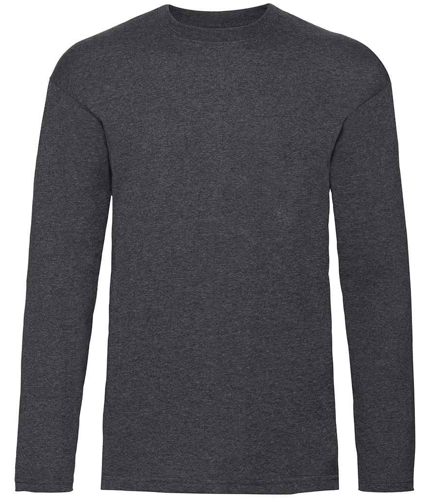 Fruit of the Loom SS21 Dark Heather Front -  Ready to be Printed by Custard Workwear - Cheap Personalised and Customised Workwear in Nottinghamshire, Derbyshire and Leicestershire