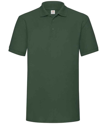 Fruit of the Loom SS27 Bottle Green Front -  Ready to be Embroidered and Printed by Custard Workwear - Cheap Personalised and Customised Workwear in Nottinghamshire, Derbyshire and Leicestershire