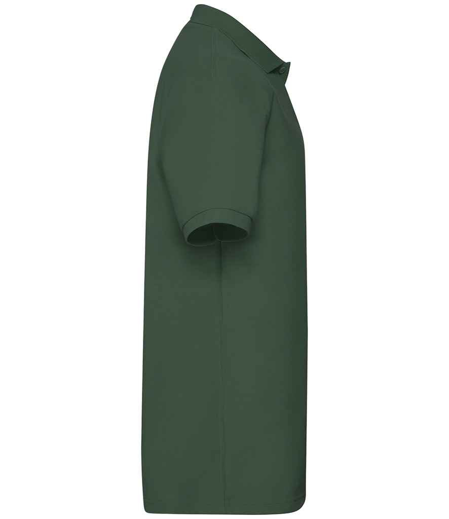 Fruit of the Loom SS27 Bottle Green Right -  Ready to be Embroidered and Printed by Custard Workwear - Cheap Personalised and Customised Workwear in Nottinghamshire, Derbyshire and Leicestershire