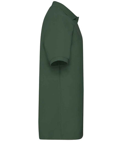 Fruit of the Loom SS27 Bottle Green Right -  Ready to be Embroidered and Printed by Custard Workwear - Cheap Personalised and Customised Workwear in Nottinghamshire, Derbyshire and Leicestershire