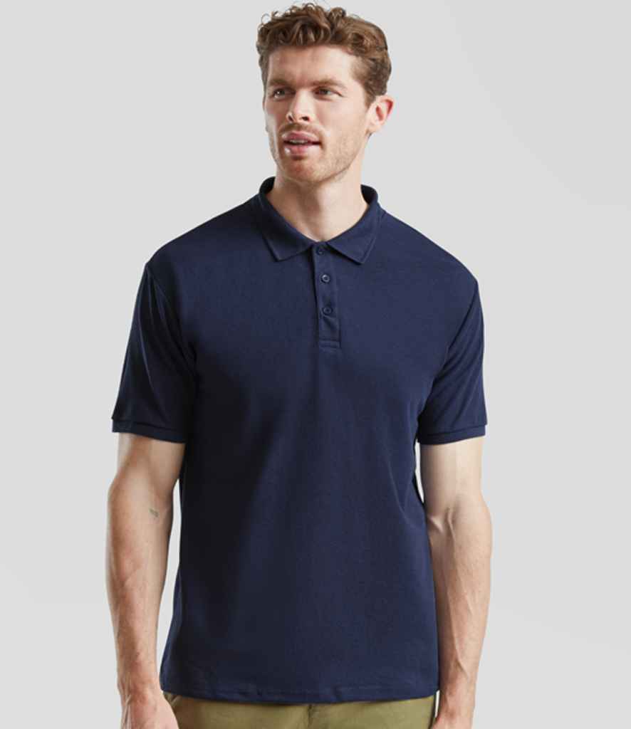 Fruit of the Loom SS27 Navy Model -  Ready to be Embroidered and Printed by Custard Workwear - Cheap Personalised and Customised Workwear in Nottinghamshire, Derbyshire and Leicestershire
