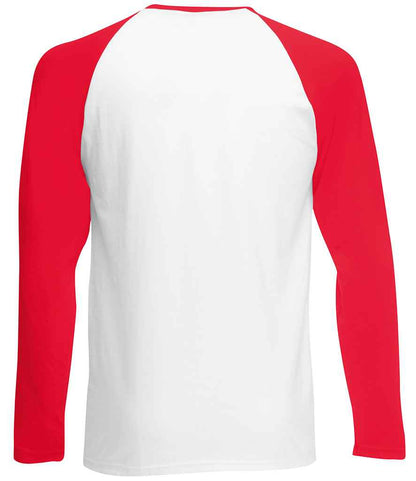 Fruit of the Loom SS32 White/Red Back -  Ready to be Printed by Custard Workwear - Cheap Personalised and Customised Workwear in Nottinghamshire, Derbyshire and Leicestershire