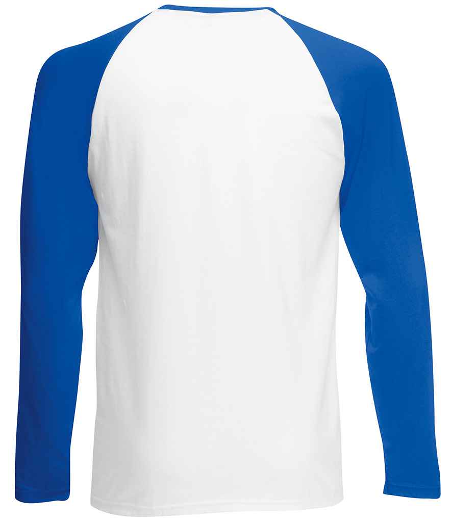 Fruit of the Loom SS32 White/Royal Blue Back -  Ready to be Printed by Custard Workwear - Cheap Personalised and Customised Workwear in Nottinghamshire, Derbyshire and Leicestershire