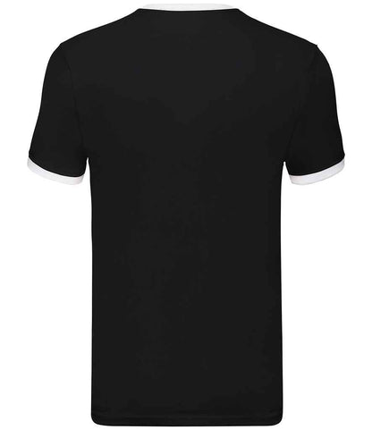 Fruit of the Loom SS34 Black/White Back -  Ready to be Printed by Custard Workwear - Cheap Personalised and Customised Workwear in Nottinghamshire, Derbyshire and Leicestershire