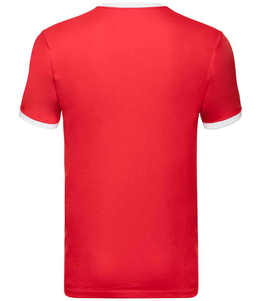 Fruit of the Loom SS34 Red/White Back -  Ready to be Printed by Custard Workwear - Cheap Personalised and Customised Workwear in Nottinghamshire, Derbyshire and Leicestershire