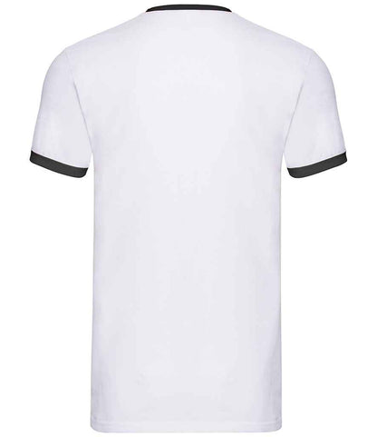Fruit of the Loom SS34 White/Black Back -  Ready to be Printed by Custard Workwear - Cheap Personalised and Customised Workwear in Nottinghamshire, Derbyshire and Leicestershire