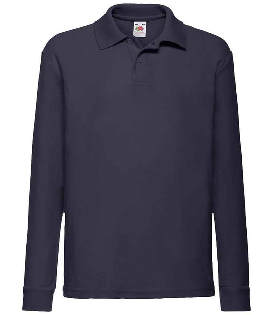 Fruit of the Loom SS45B Deep Navy Front -  Ready to be Embroidered and Printed by Custard Workwear - Cheap Personalised and Customised Workwear in Nottinghamshire, Derbyshire and Leicestershire