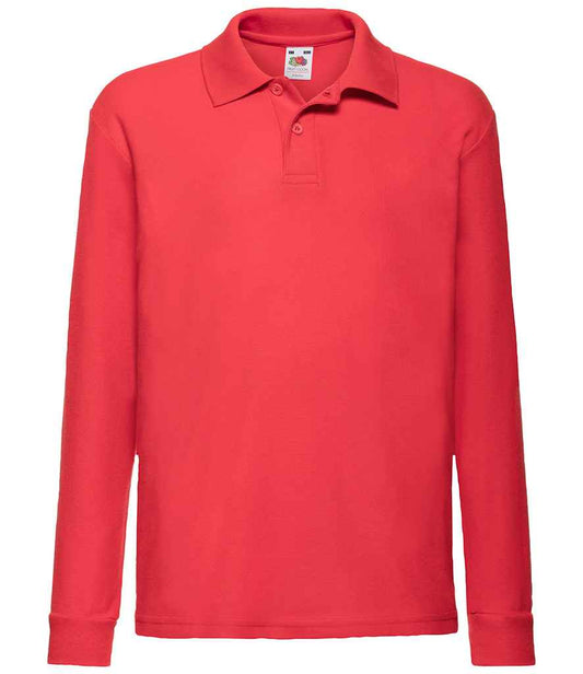 Fruit of the Loom SS45B Red Front -  Ready to be Embroidered and Printed by Custard Workwear - Cheap Personalised and Customised Workwear in Nottinghamshire, Derbyshire and Leicestershire