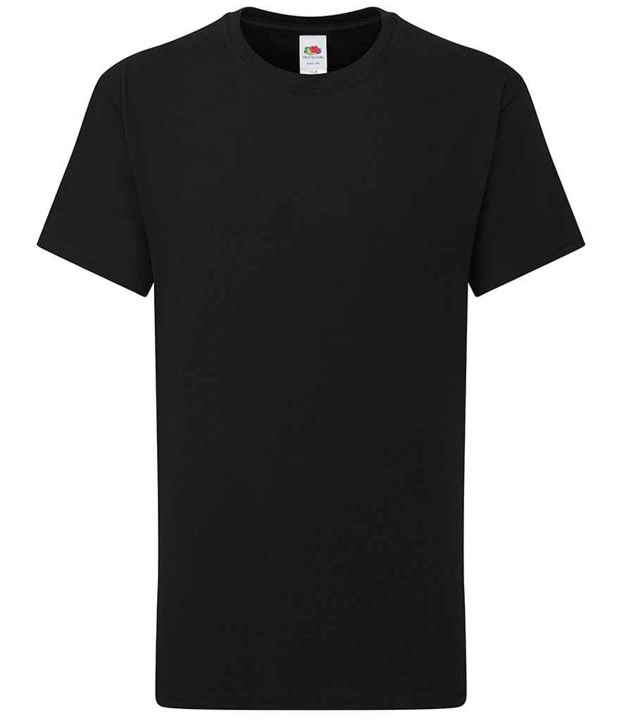 Fruit of the Loom SS620B Black Front -  Ready to be Embroidered and Printed by Custard Workwear - Cheap Personalised and Customised Workwear in Nottinghamshire, Derbyshire and Leicestershire