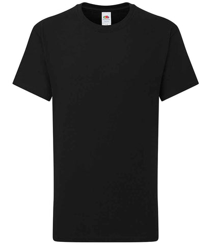 Fruit of the Loom SS620B Black Front -  Ready to be Embroidered and Printed by Custard Workwear - Cheap Personalised and Customised Workwear in Nottinghamshire, Derbyshire and Leicestershire