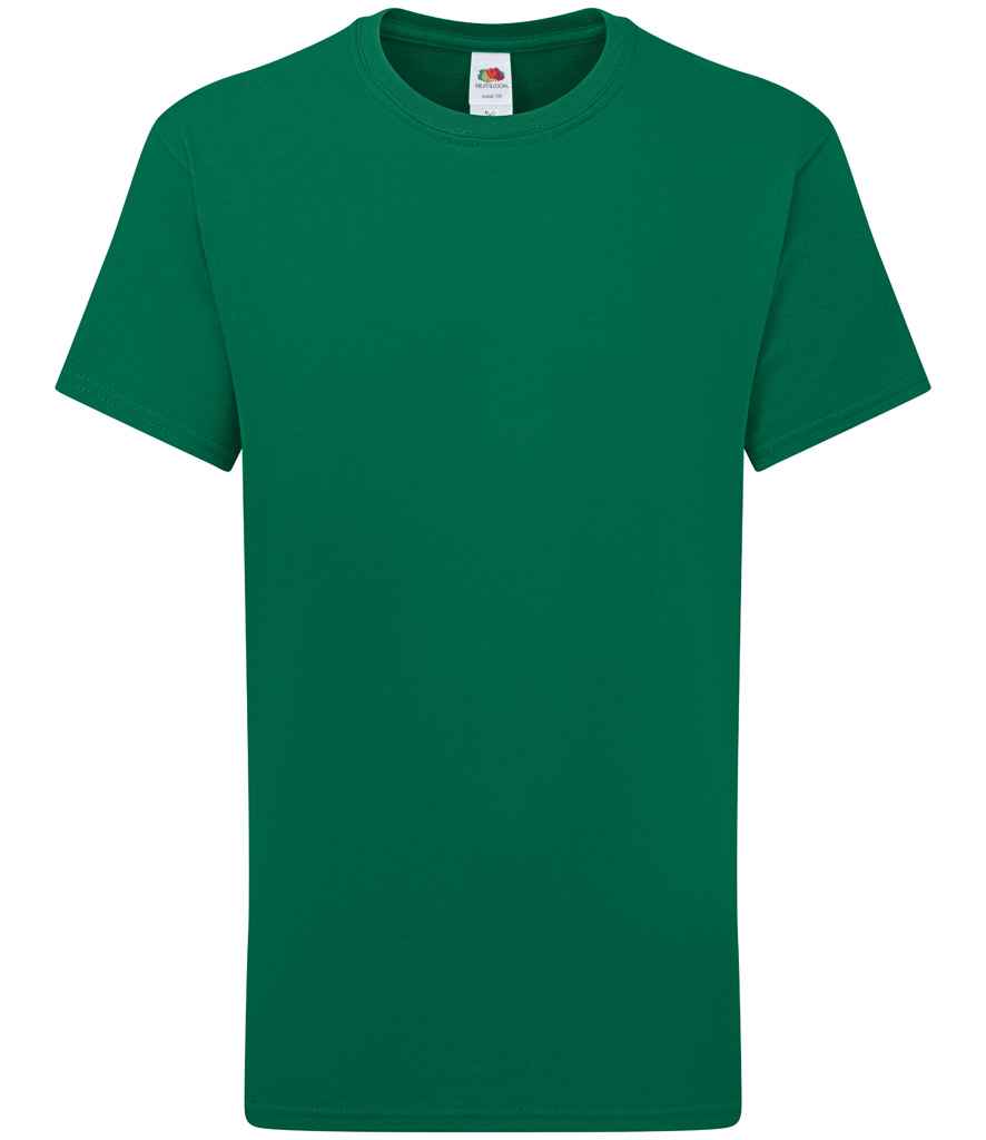 Fruit of the Loom SS620B College Green Front -  Ready to be Embroidered and Printed by Custard Workwear - Cheap Personalised and Customised Workwear in Nottinghamshire, Derbyshire and Leicestershire