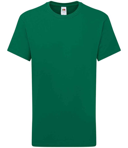 Fruit of the Loom SS620B College Green Front -  Ready to be Embroidered and Printed by Custard Workwear - Cheap Personalised and Customised Workwear in Nottinghamshire, Derbyshire and Leicestershire