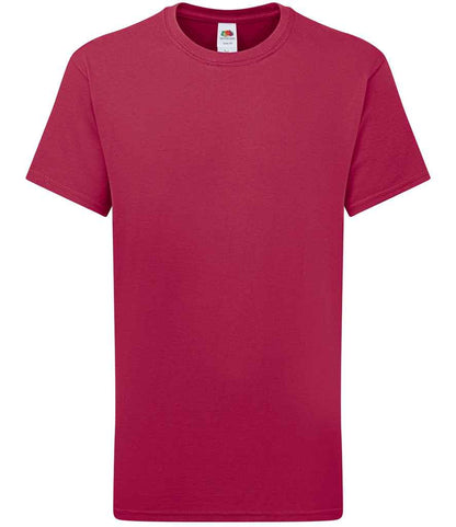 Fruit of the Loom SS620B Cranberry Front -  Ready to be Embroidered and Printed by Custard Workwear - Cheap Personalised and Customised Workwear in Nottinghamshire, Derbyshire and Leicestershire