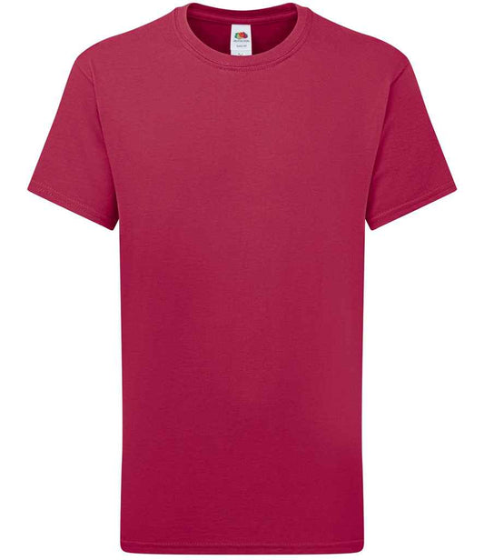 Fruit of the Loom SS620B Cranberry Front -  Ready to be Embroidered and Printed by Custard Workwear - Cheap Personalised and Customised Workwear in Nottinghamshire, Derbyshire and Leicestershire