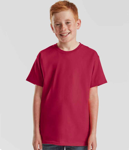 Fruit of the Loom SS620B Cranberry Model -  Ready to be Embroidered and Printed by Custard Workwear - Cheap Personalised and Customised Workwear in Nottinghamshire, Derbyshire and Leicestershire