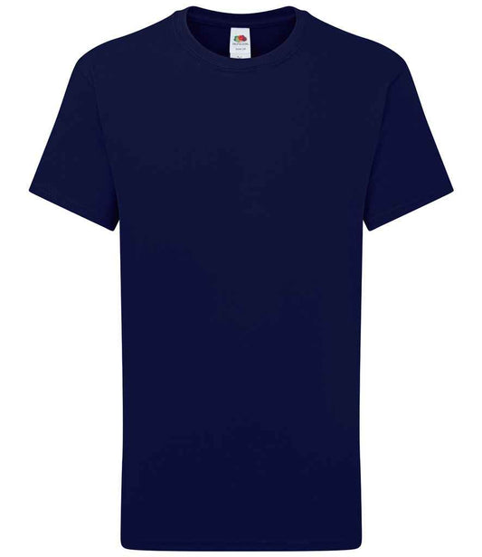 Fruit of the Loom SS620B Deep Navy Front -  Ready to be Embroidered and Printed by Custard Workwear - Cheap Personalised and Customised Workwear in Nottinghamshire, Derbyshire and Leicestershire