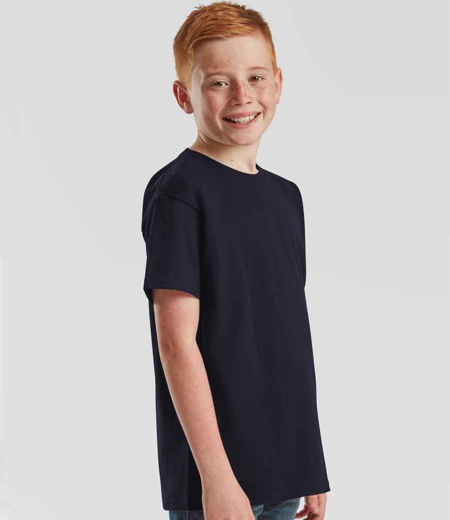 Fruit of the Loom SS620B Deep Navy Model -  Ready to be Embroidered and Printed by Custard Workwear - Cheap Personalised and Customised Workwear in Nottinghamshire, Derbyshire and Leicestershire