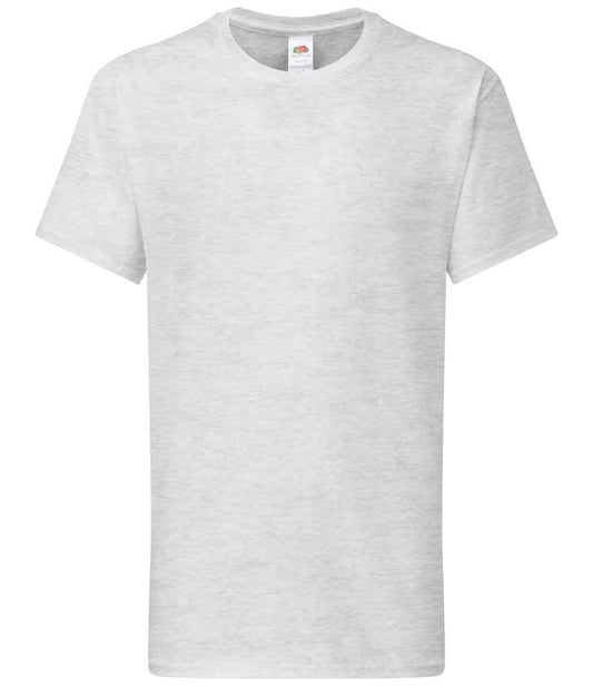 Fruit of the Loom SS620B Heather Grey Front -  Ready to be Embroidered and Printed by Custard Workwear - Cheap Personalised and Customised Workwear in Nottinghamshire, Derbyshire and Leicestershire
