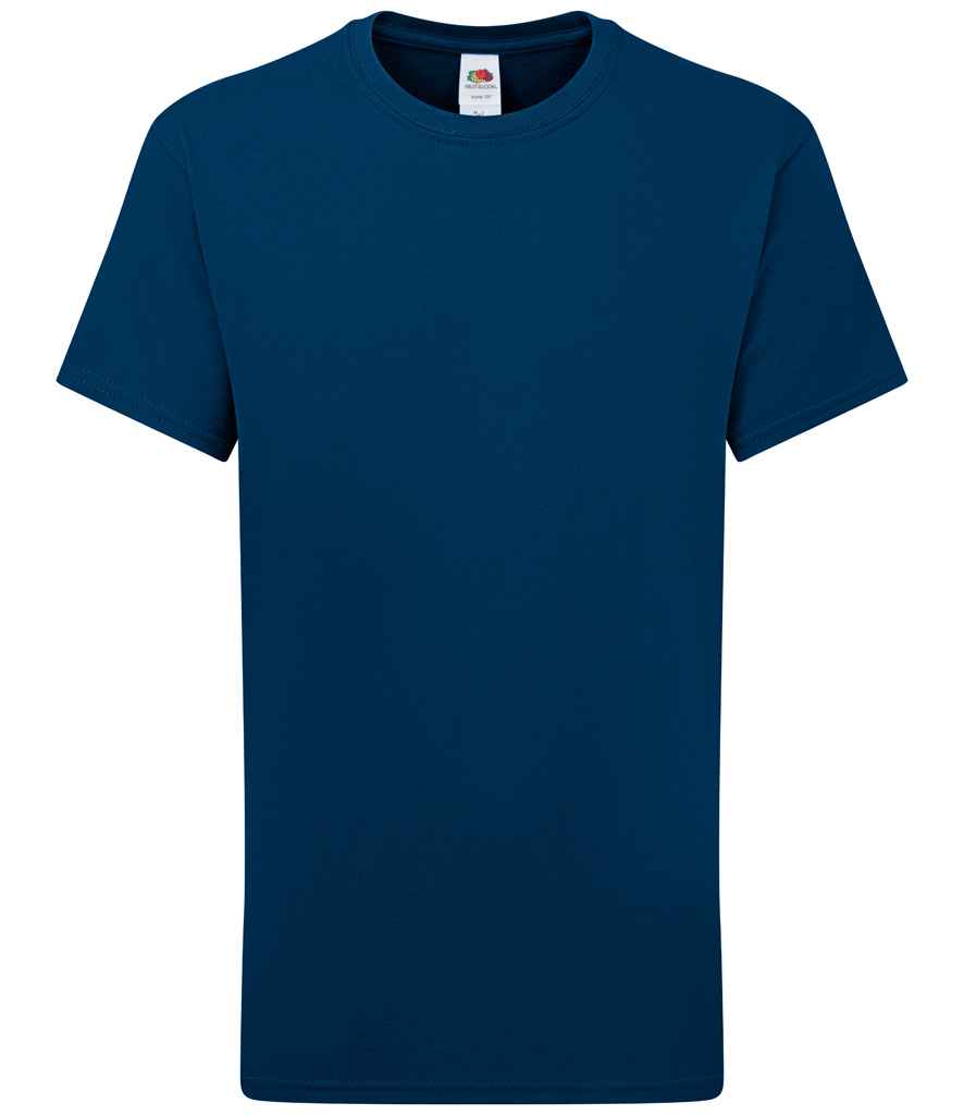 Fruit of the Loom SS620B Mountain Blue Front -  Ready to be Embroidered and Printed by Custard Workwear - Cheap Personalised and Customised Workwear in Nottinghamshire, Derbyshire and Leicestershire