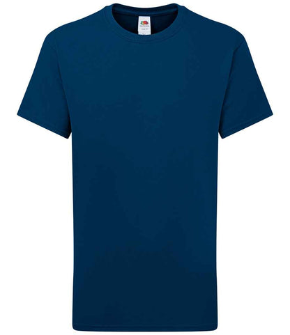 Fruit of the Loom SS620B Mountain Blue Front -  Ready to be Embroidered and Printed by Custard Workwear - Cheap Personalised and Customised Workwear in Nottinghamshire, Derbyshire and Leicestershire