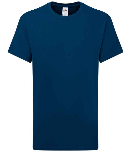 Fruit of the Loom SS620B Mountain Blue Front -  Ready to be Embroidered and Printed by Custard Workwear - Cheap Personalised and Customised Workwear in Nottinghamshire, Derbyshire and Leicestershire