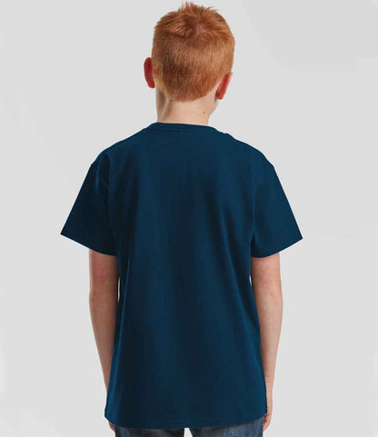 Fruit of the Loom SS620B Mountain Blue Model -  Ready to be Embroidered and Printed by Custard Workwear - Cheap Personalised and Customised Workwear in Nottinghamshire, Derbyshire and Leicestershire