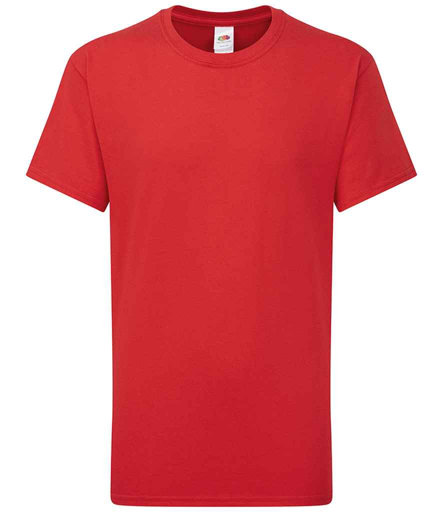 Fruit of the Loom SS620B Red Front -  Ready to be Embroidered and Printed by Custard Workwear - Cheap Personalised and Customised Workwear in Nottinghamshire, Derbyshire and Leicestershire
