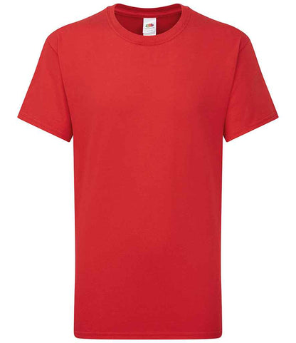 Fruit of the Loom SS620B Red Front -  Ready to be Embroidered and Printed by Custard Workwear - Cheap Personalised and Customised Workwear in Nottinghamshire, Derbyshire and Leicestershire