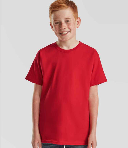 Fruit of the Loom SS620B Red Model -  Ready to be Embroidered and Printed by Custard Workwear - Cheap Personalised and Customised Workwear in Nottinghamshire, Derbyshire and Leicestershire