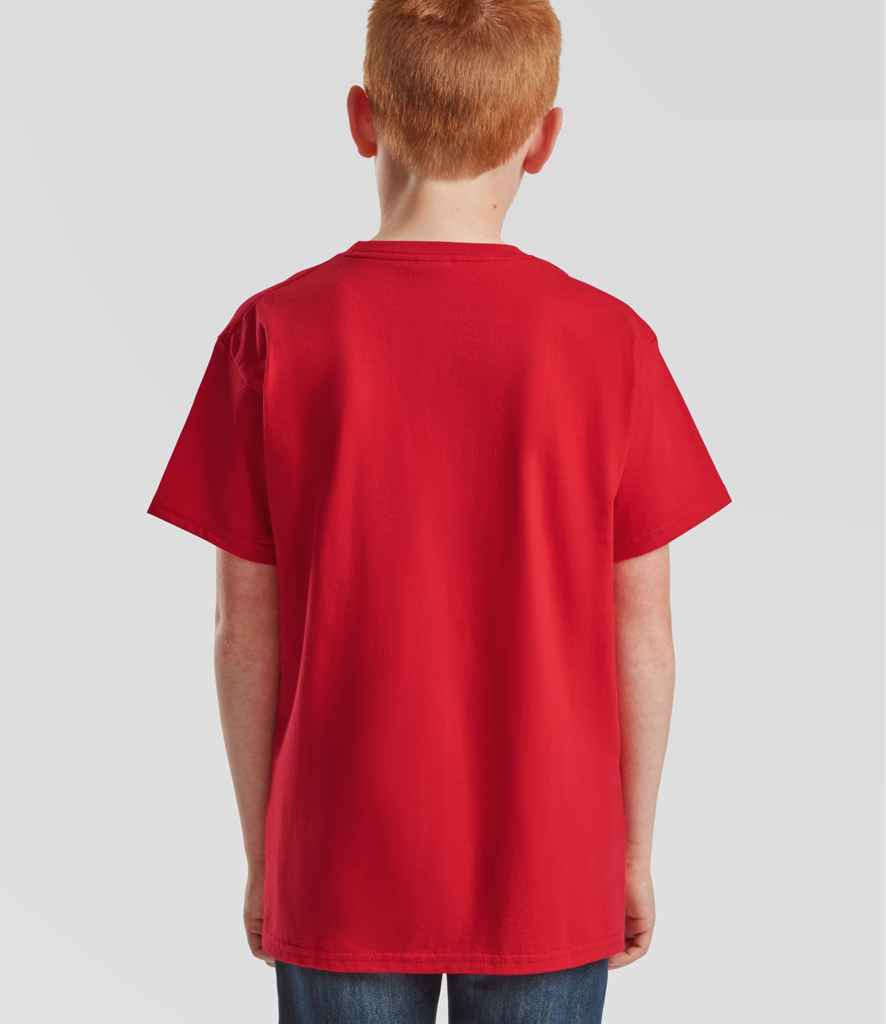 Fruit of the Loom SS620B Red Model -  Ready to be Embroidered and Printed by Custard Workwear - Cheap Personalised and Customised Workwear in Nottinghamshire, Derbyshire and Leicestershire