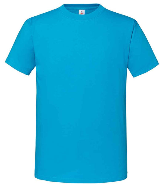 Fruit of the Loom SS620 Azure Front -  Ready to be Embroidered and Printed by Custard Workwear - Cheap Personalised and Customised Workwear in Nottinghamshire, Derbyshire and Leicestershire