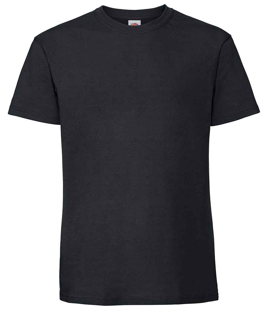 Fruit of the Loom SS620 Black Front -  Ready to be Embroidered and Printed by Custard Workwear - Cheap Personalised and Customised Workwear in Nottinghamshire, Derbyshire and Leicestershire