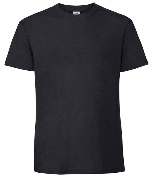Fruit of the Loom SS620 Black Front -  Ready to be Embroidered and Printed by Custard Workwear - Cheap Personalised and Customised Workwear in Nottinghamshire, Derbyshire and Leicestershire