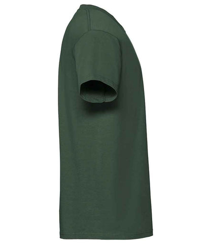 Fruit of the Loom SS620 Bottle Green Right -  Ready to be Embroidered and Printed by Custard Workwear - Cheap Personalised and Customised Workwear in Nottinghamshire, Derbyshire and Leicestershire