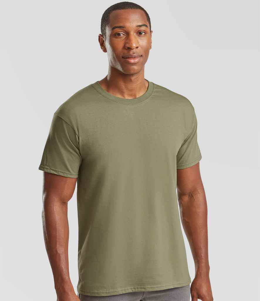 Fruit of the Loom SS620 Classic Olive Model -  Ready to be Embroidered and Printed by Custard Workwear - Cheap Personalised and Customised Workwear in Nottinghamshire, Derbyshire and Leicestershire